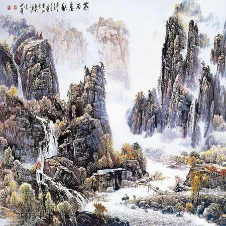 簡(jiǎn)樂(lè )環(huán)保集成墻面-燕西金秋圖